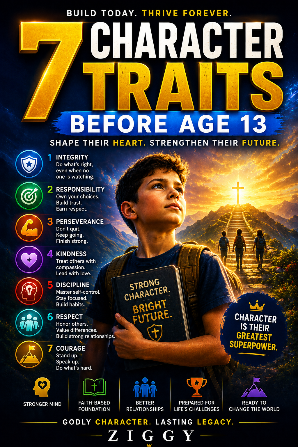 RAISING WORLD CHANGERS+7-CHARACTER TRAITS BEFORE AGE 13