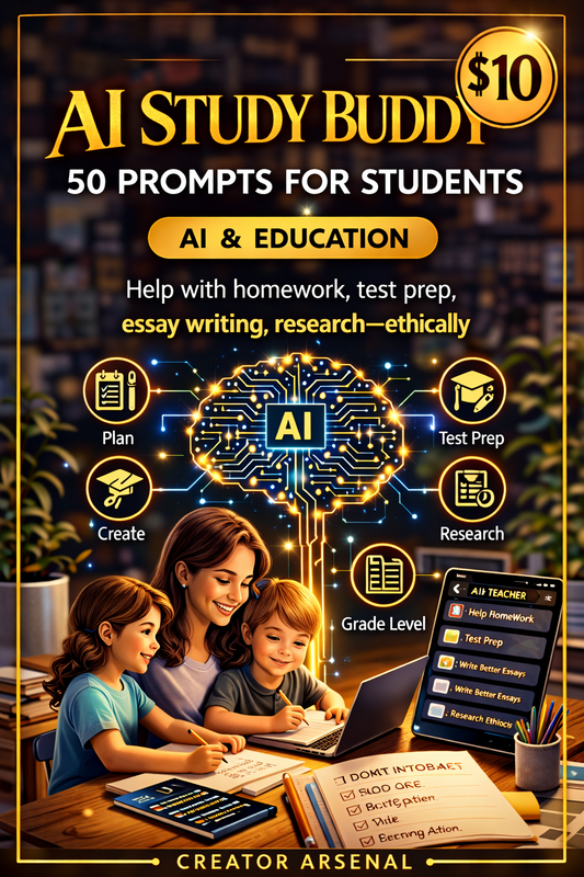 AI STUDY BUDDY: 50 PROMPTS FOR STUDENTS