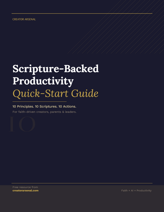 SCRIPTURE-BACKED PRODUCTIVITY QUICK-START  GUIDE