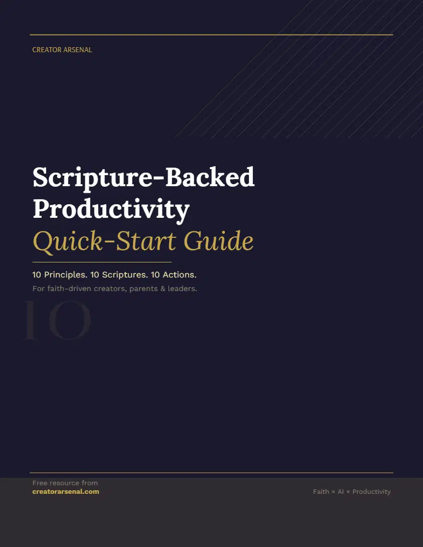 SCRIPTURE-BACKED PRODUCTIVITY QUICK-START  GUIDE