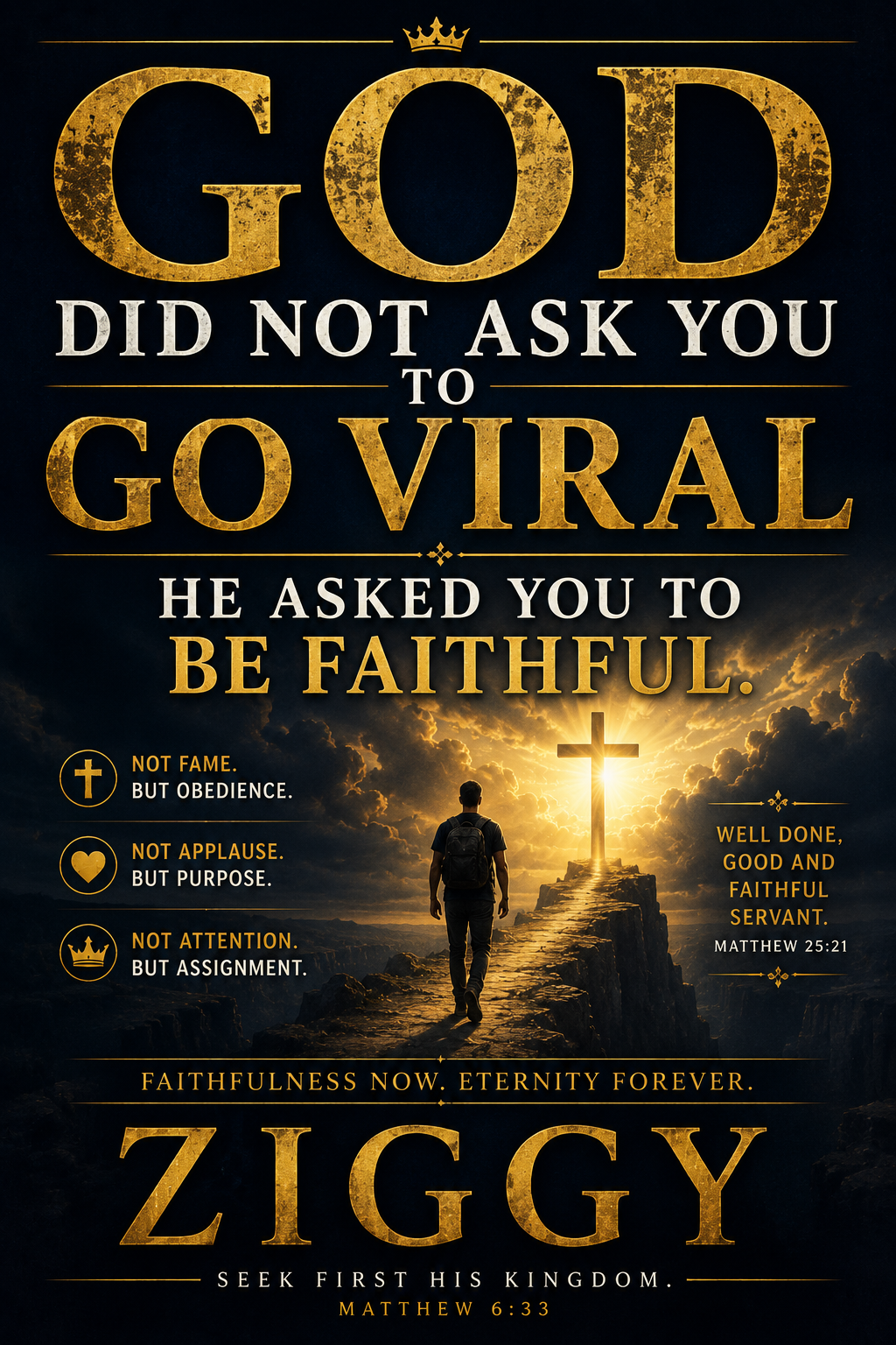 GOD DID NOT ASK YOU TO GO VIRAL.-HE ASKED YOU TO BE FAITHFUL.