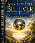 CREATOR ARSENAL The Anxiety-Free Believer Premium Guide, Journal, and Workbook bundle cover with a scenic landscape and inspirational text.
